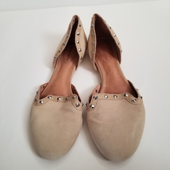 Corso Como D'orsay Studded Slip-on Tan Leather Flats Size 8.5 - Picture 5 of 7